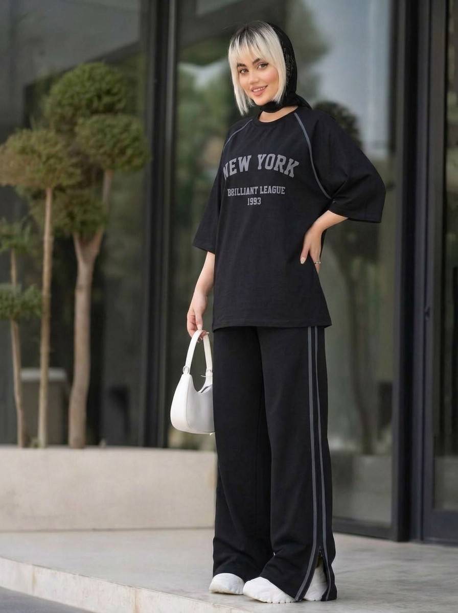 ستnew yorkست تیشرت شلوار نیویورک